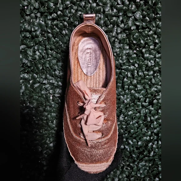 Coach Glittering Rose Gold Espadrilles - Picture 3 of 7